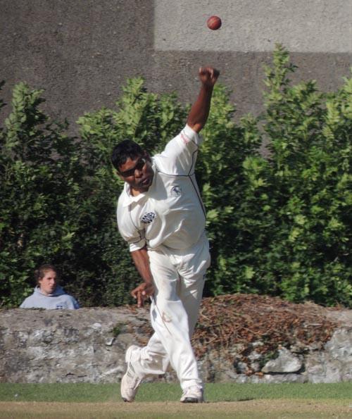 Ajay bowling